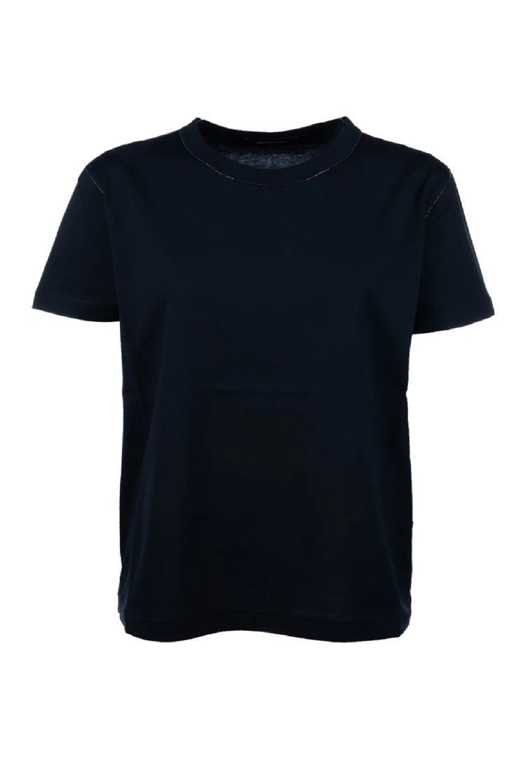 Fabiana Filippi Relaxed-Fit Black Jersey T-Shirt