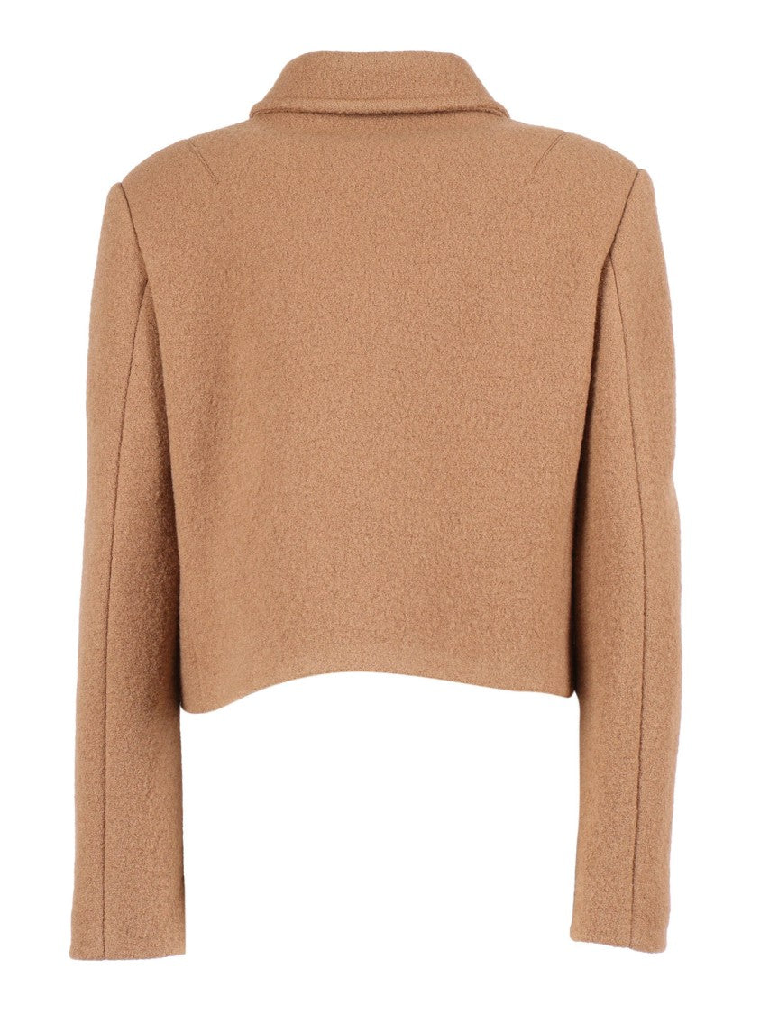 Fay Structured Wool Jacket With Hook Closures