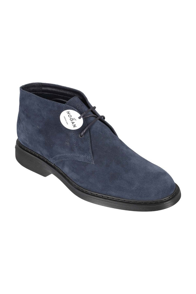 Hogan H576 Clark Suede Lace-Up Ankle Boot