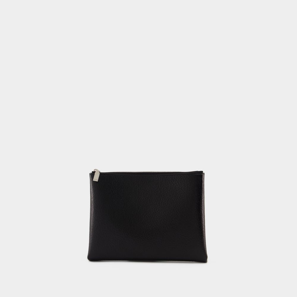 Alexander Mcqueen Cross Bar Clutch - Leather - Black/Silver