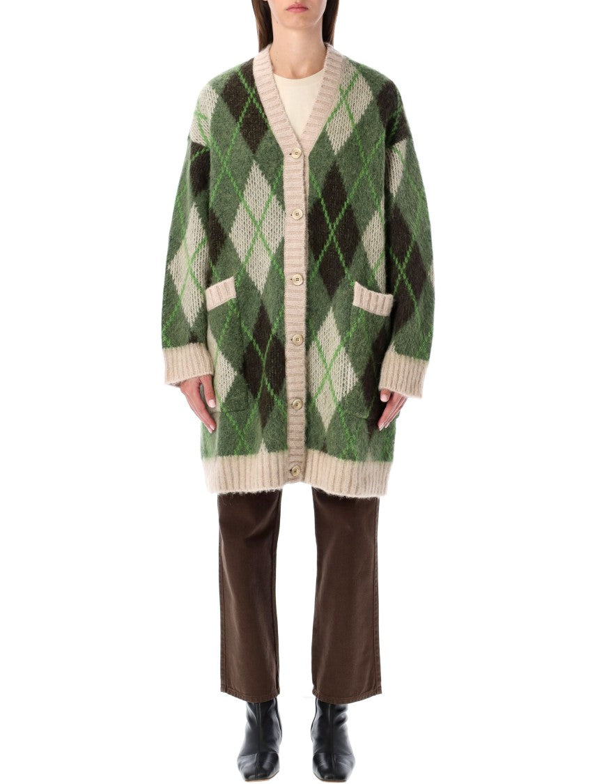 Emporio Armani Oversized Alpaca Blend Cardigan