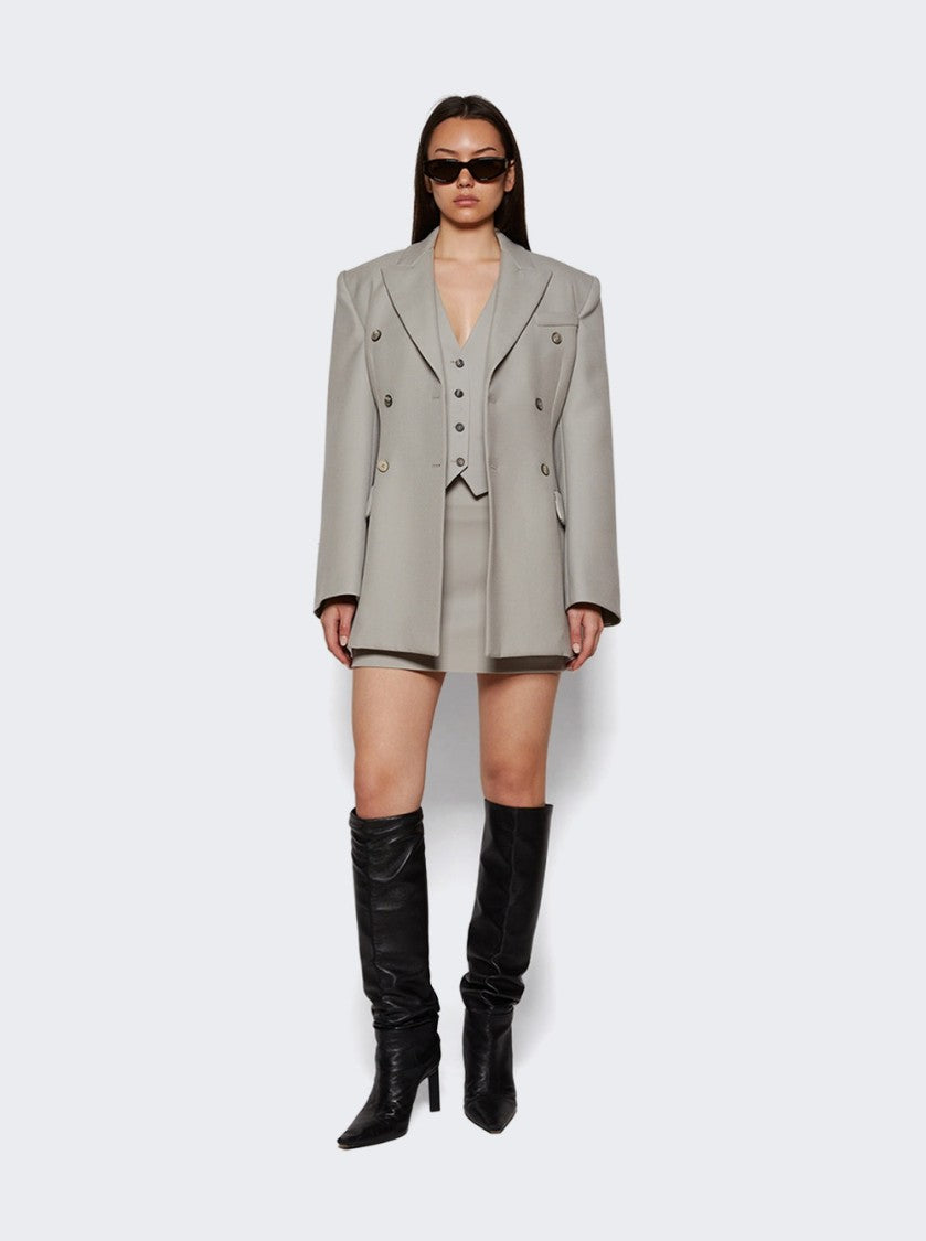 Wardrobe.Nyc Double Breasted Contour Blazer Cement