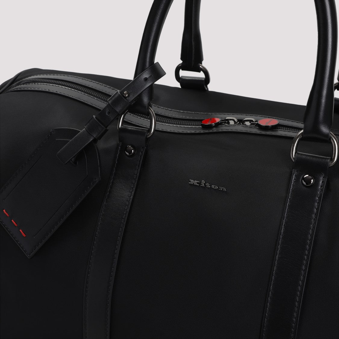 Kiton Black Polyamide Duffle Bag
