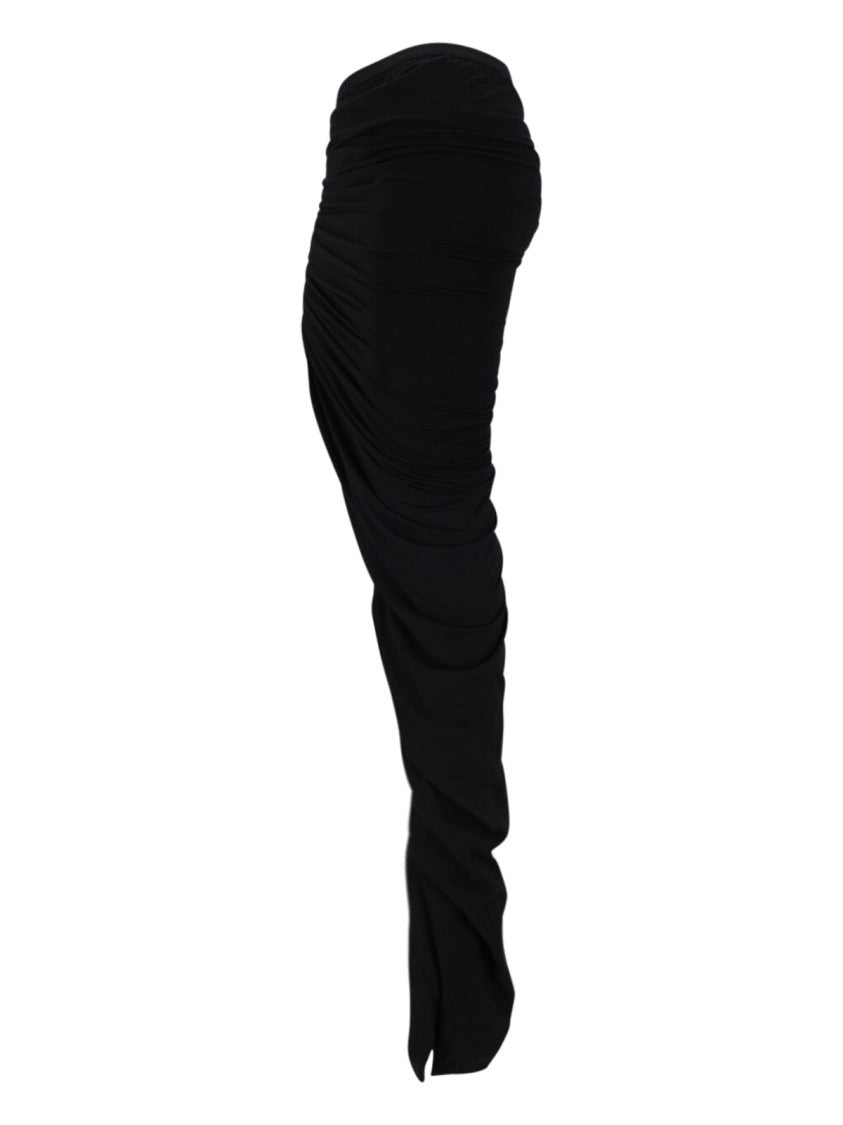 Drkshdw By Rick Owens "Edfu" Asymmetrical Mini Skirt – Black