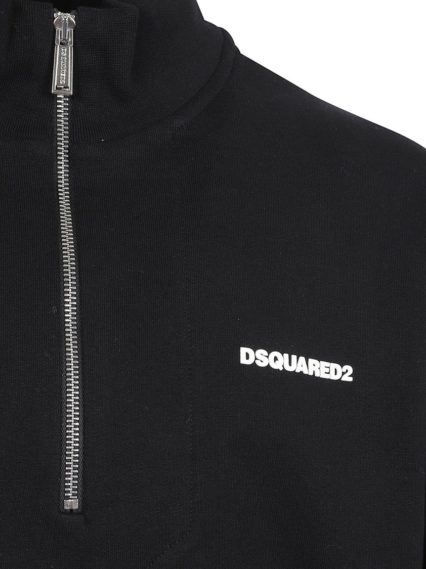 Dsquared2 New York Skyline Print Half-Zip Sweatshirt