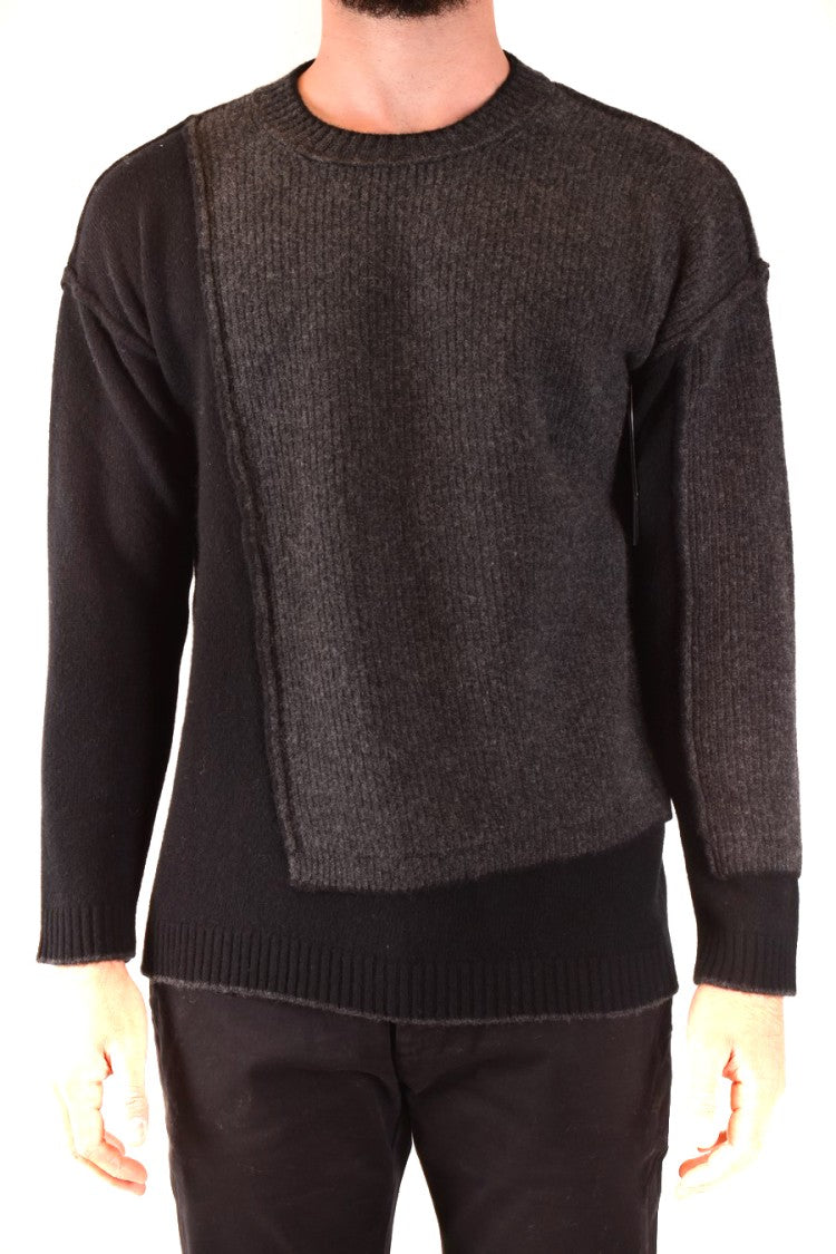 Isabel Benenato Multicolored Knit Sweater With Unique Patchwork Design