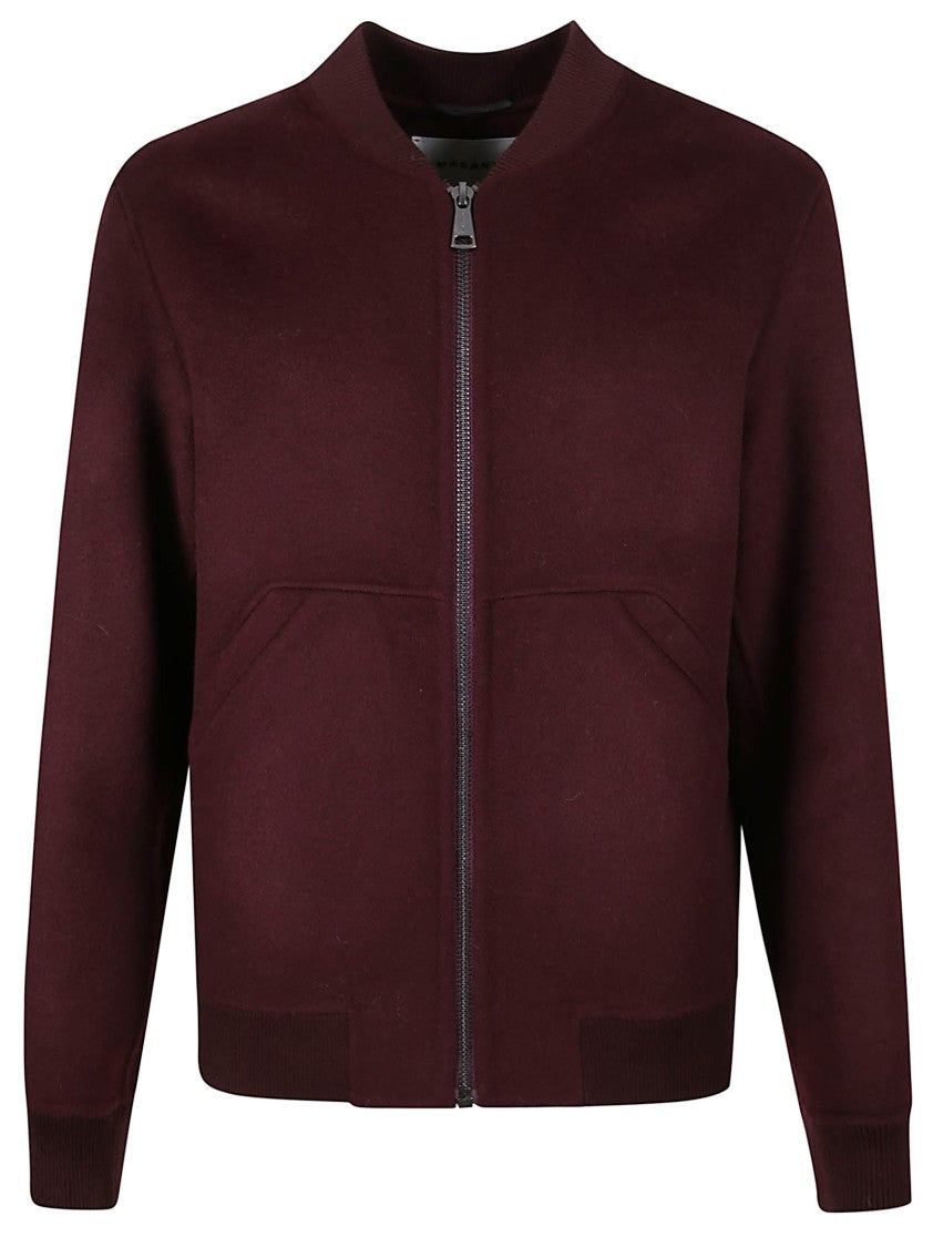 Amaranto Bordeaux Shade Minimalist Men's Jacket