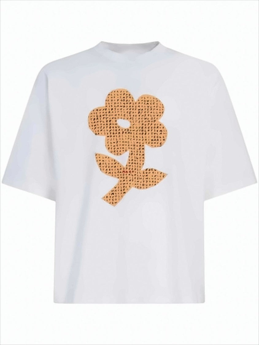 Marni Graphic Floral-Print Short Sleeve T-Shirt