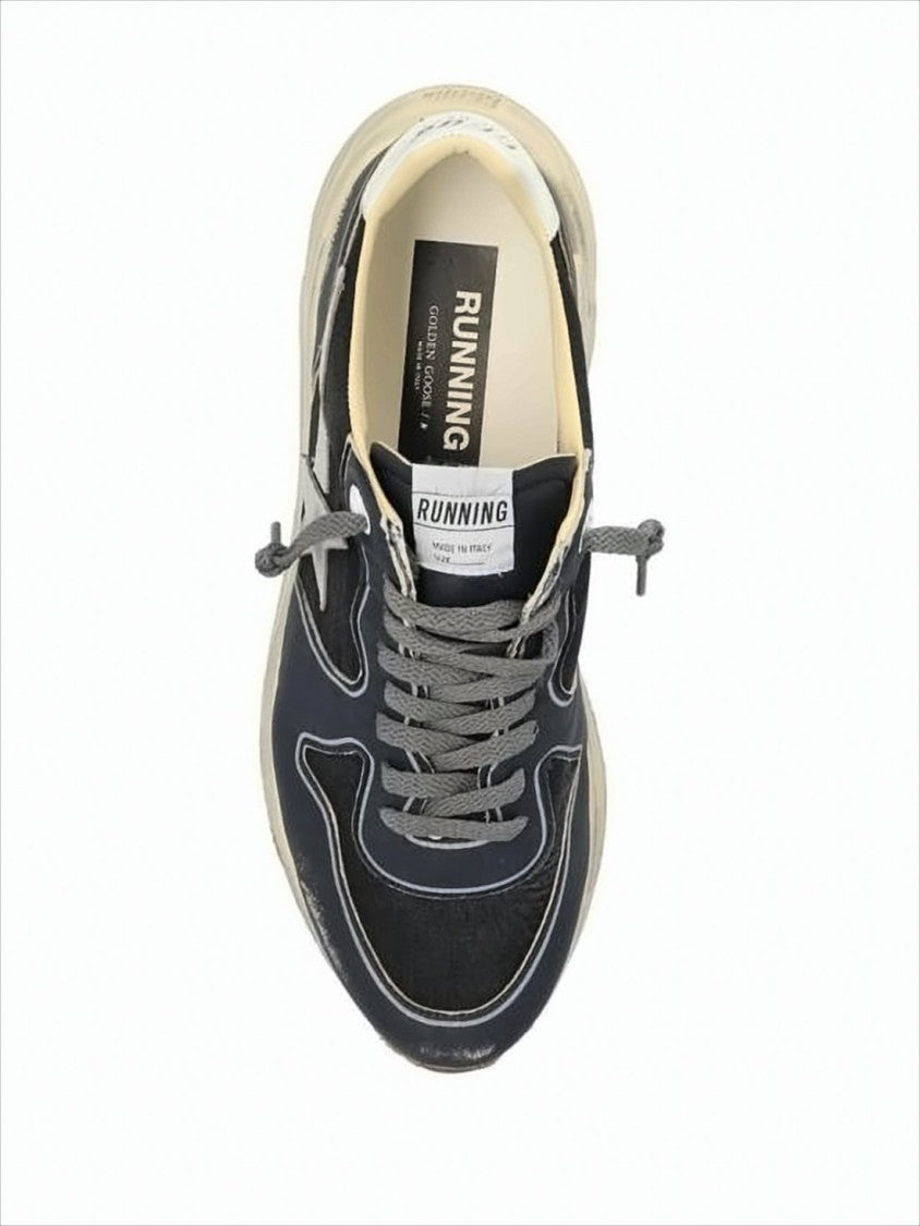 Golden Goose Nappa Leather Sneakers With Distressed Beige Sole And Star Detail