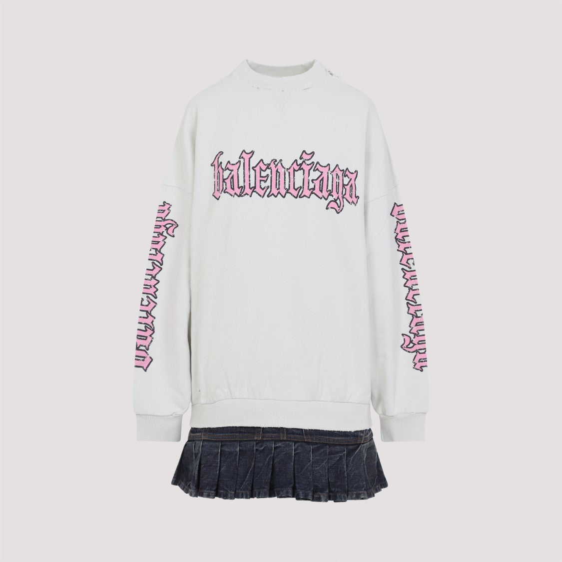 Balenciaga Hybrid White Cotton Mini Dress