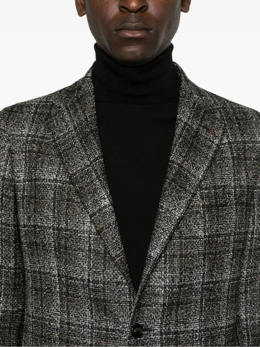 Tagliatore Plaid Wool Blend Jacket