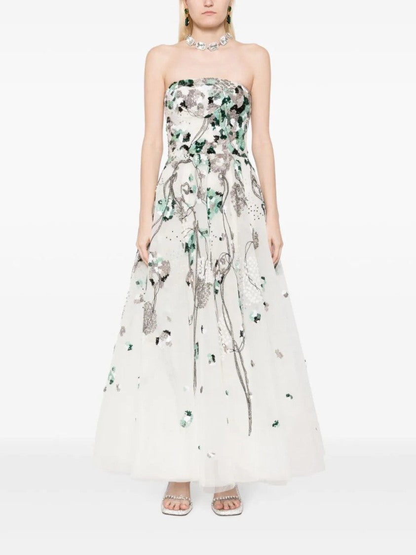 Saiid Kobeisy Tulle Midi, Beaded Dress