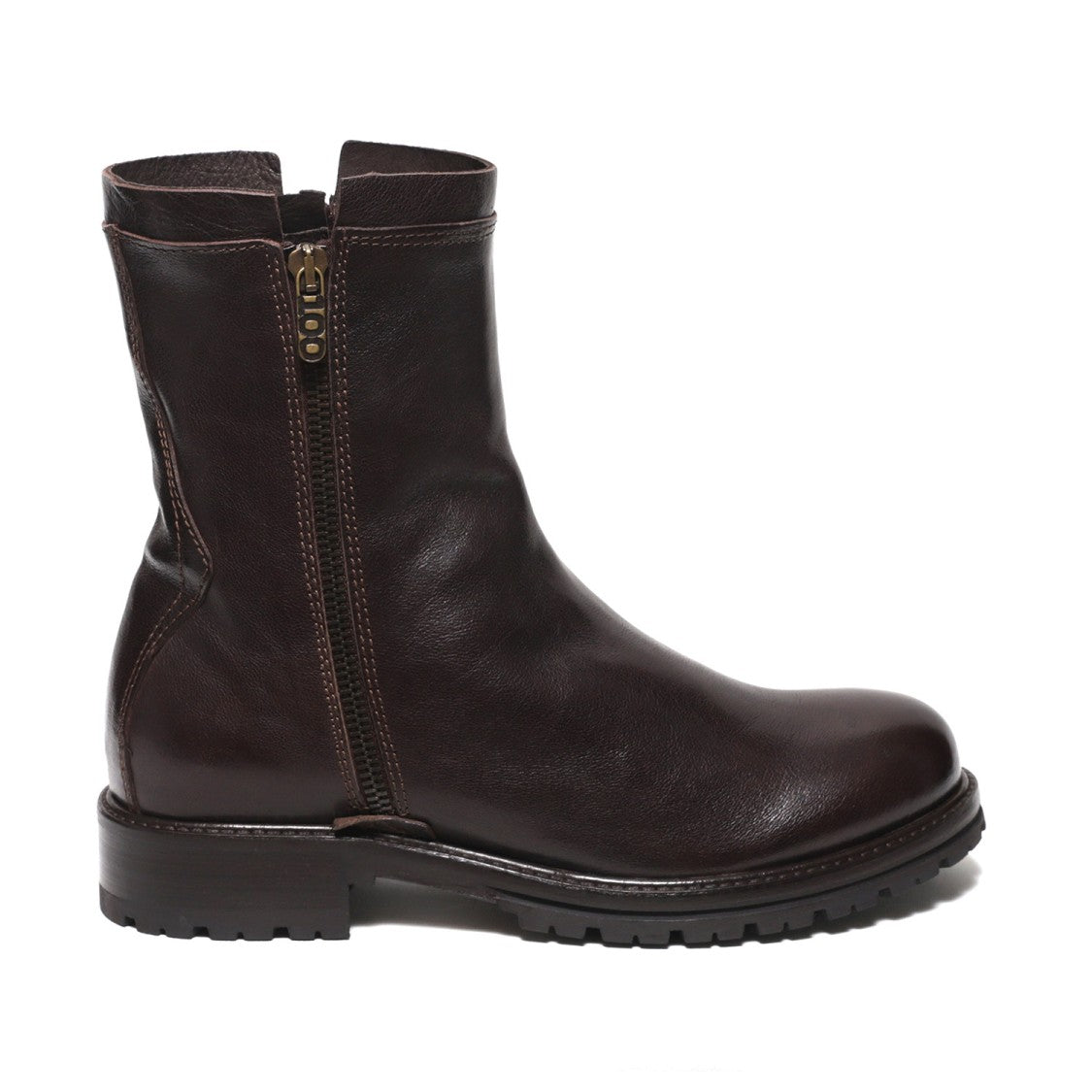 Hundred 100 Ebony Leather Ankle Boot