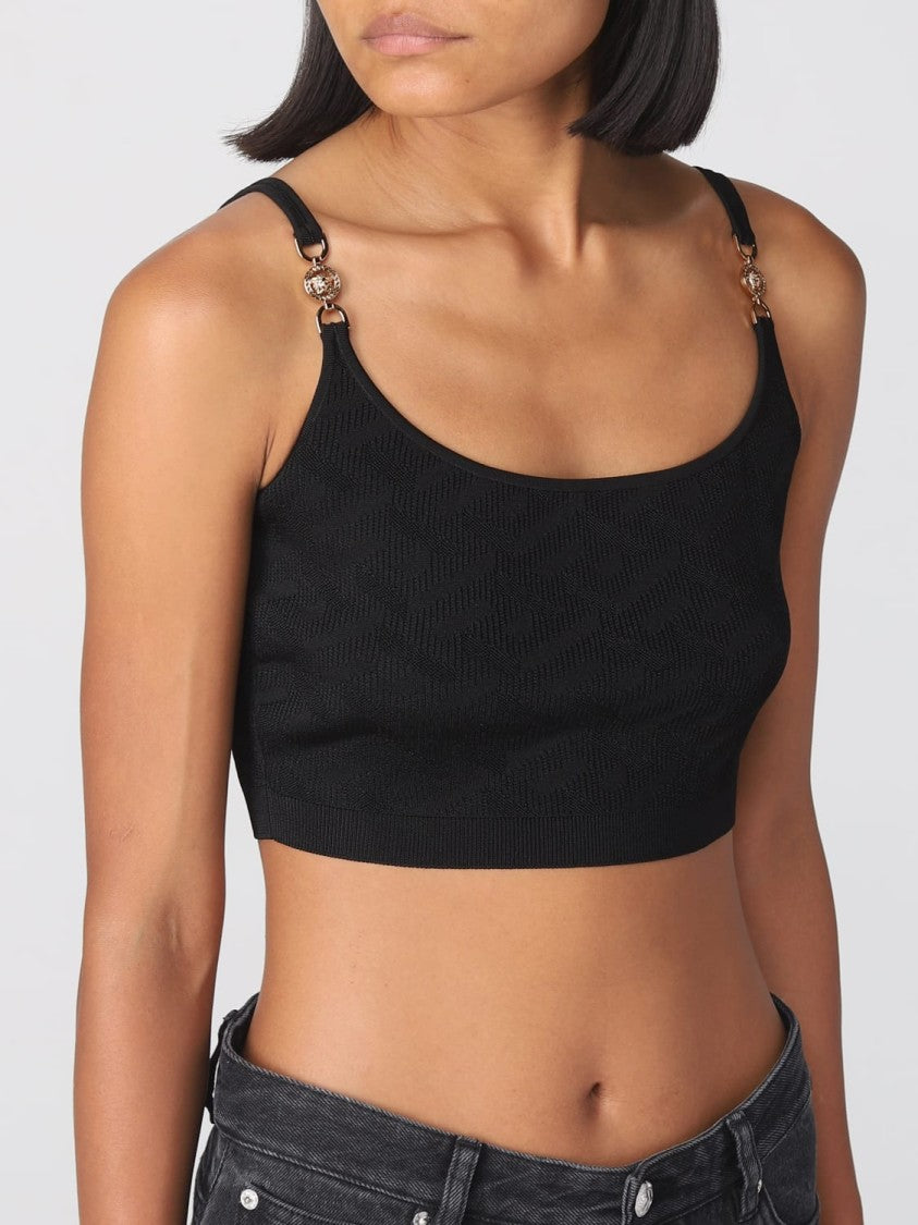 Versace Medusa Motif Knitted Top