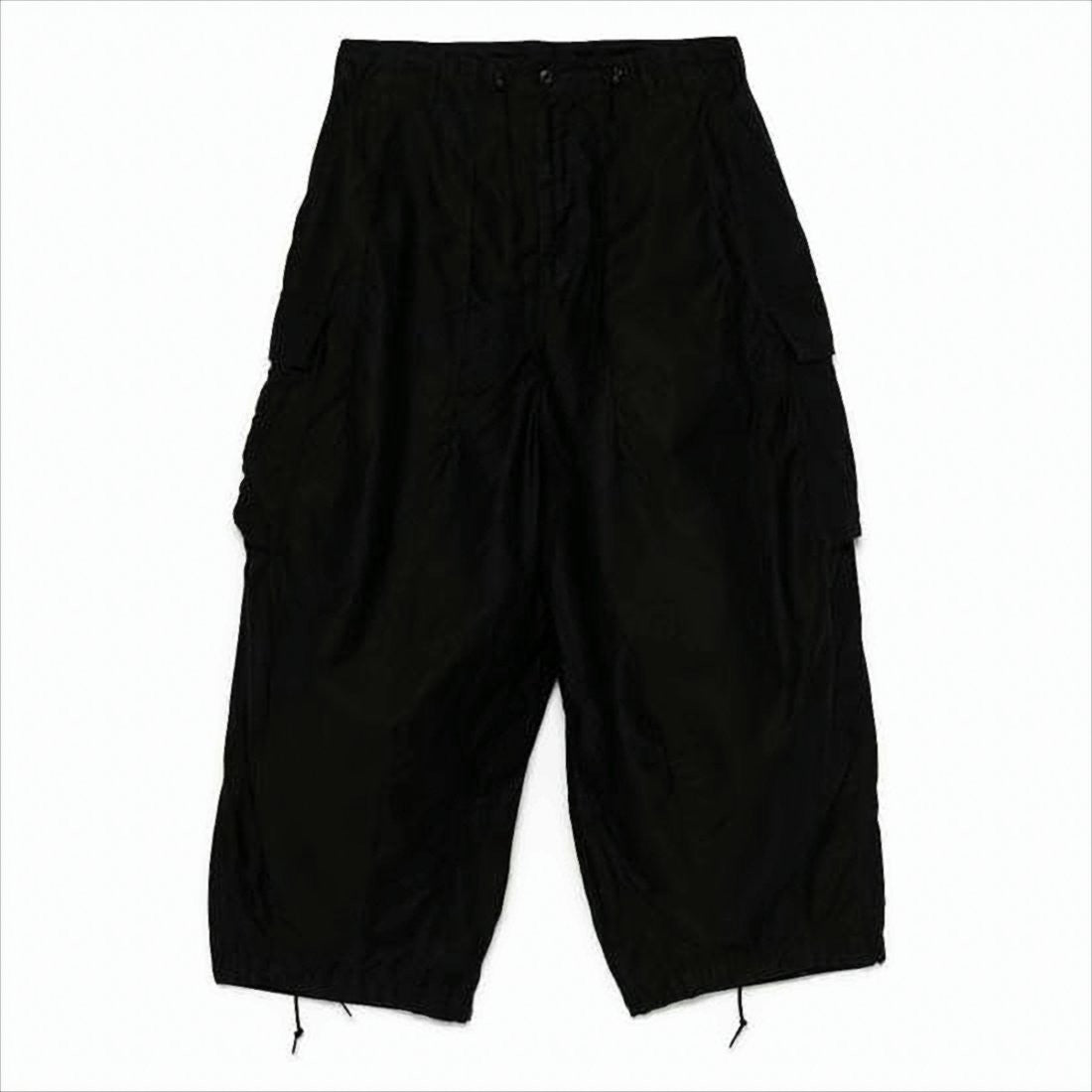 Needles Loose Black Cargo Pants With Adjustable Hem