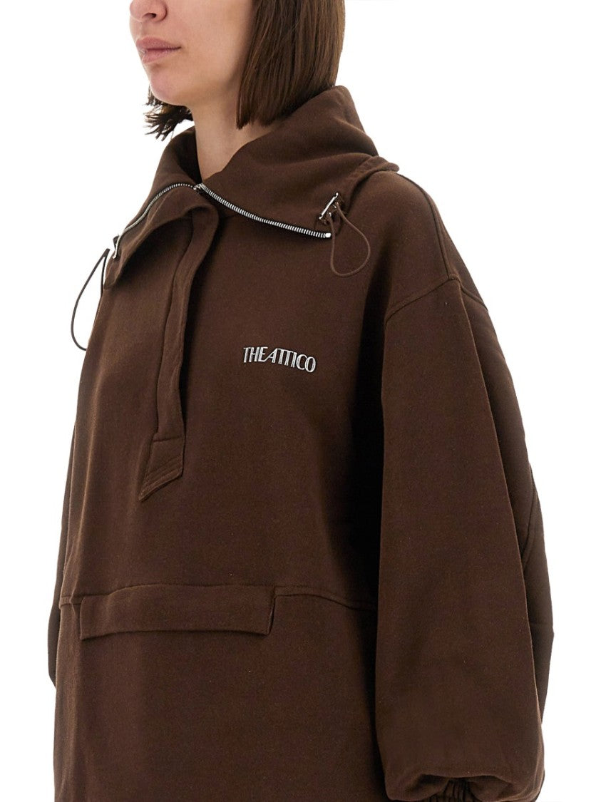 The Attico Oversized Blouson With High Collar
