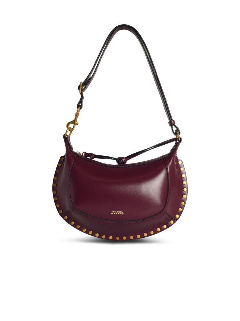 Isabel Marant Oskan Moon' Burgundy Smooth Leather Bag