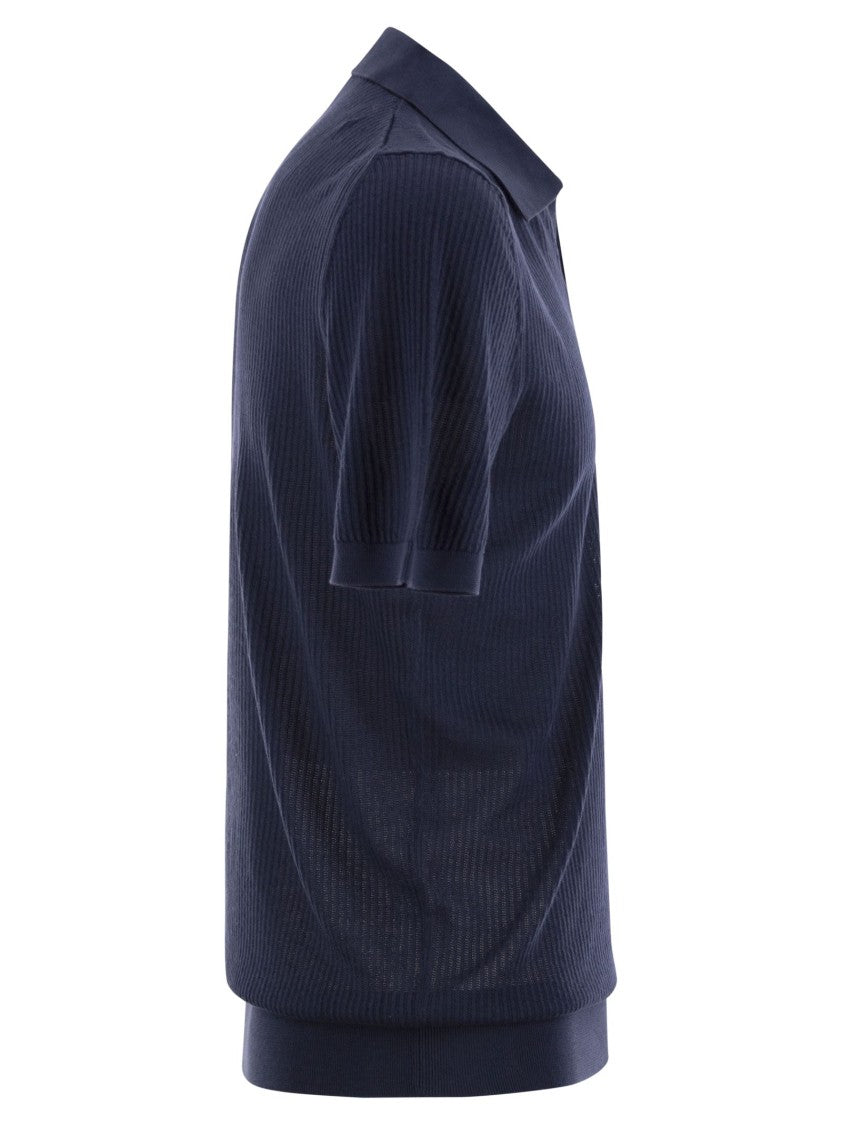 Fedeli Giza Cotton Short-Sleeved Polo Shirt