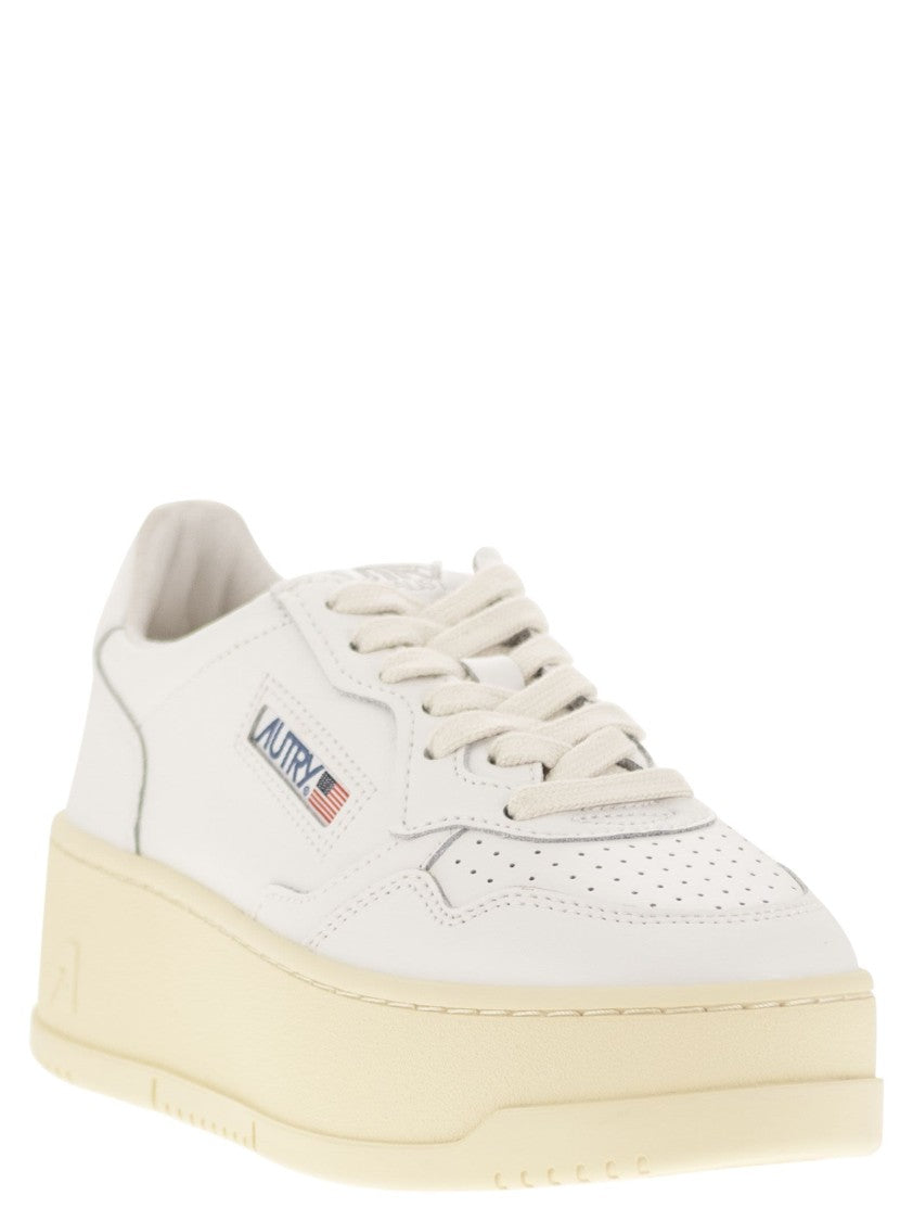 Autry Medalist Platform - Leather Trainers