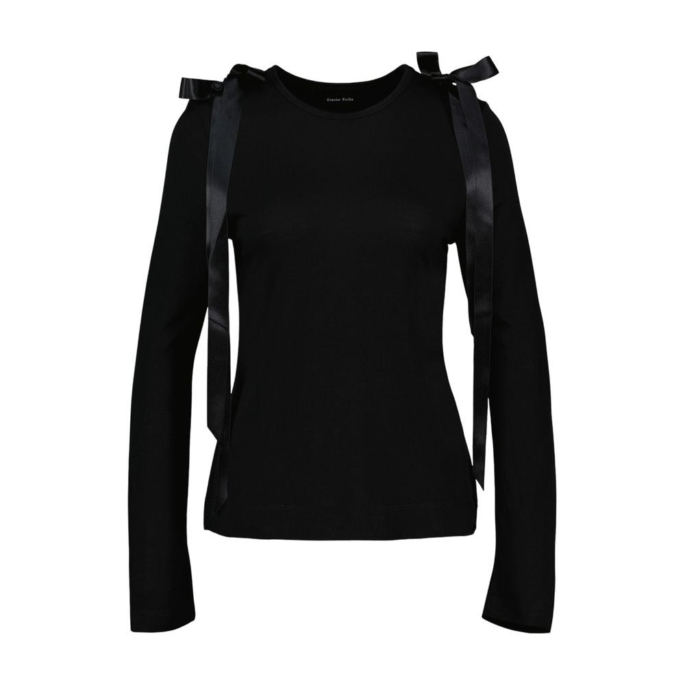 Simone Rocha Bow Tail T Shirt - Synthetic - Black