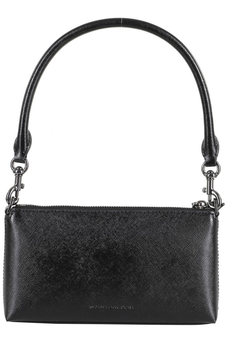 Marc Jacobs Elegant Black Handbag With Removable Strap And Logo Plaque