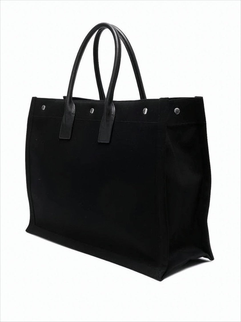 Saint Laurent Large Rectangular Tote Bag With Rounded Handles