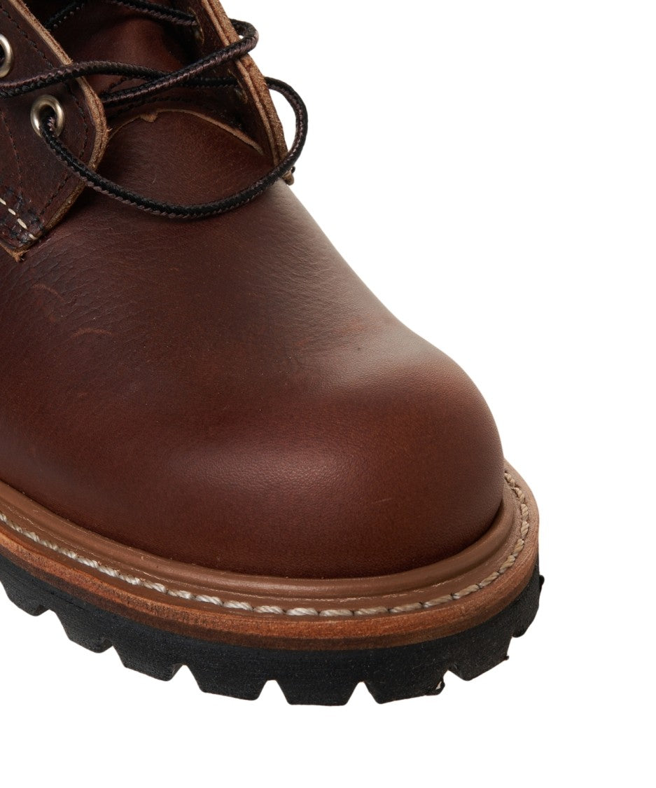 Red Wing Brown Leather Logger Boots