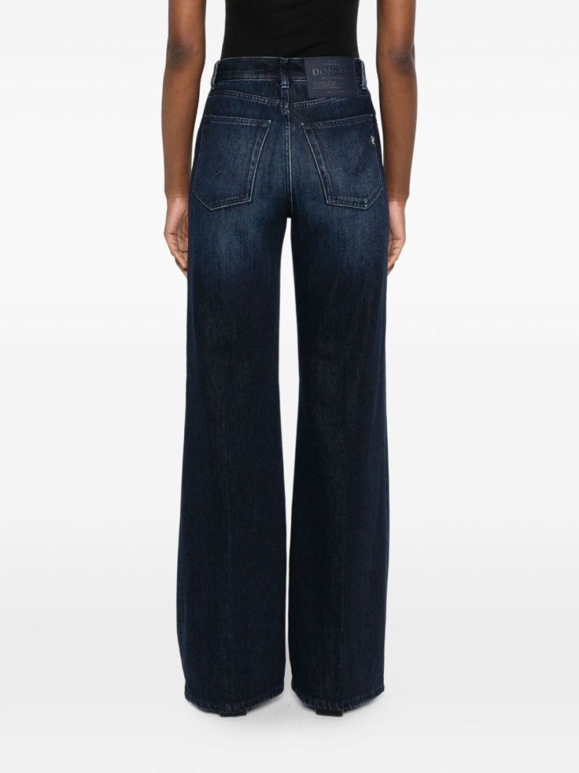 Dondup Wide-Leg Indigo Wash Jeans
