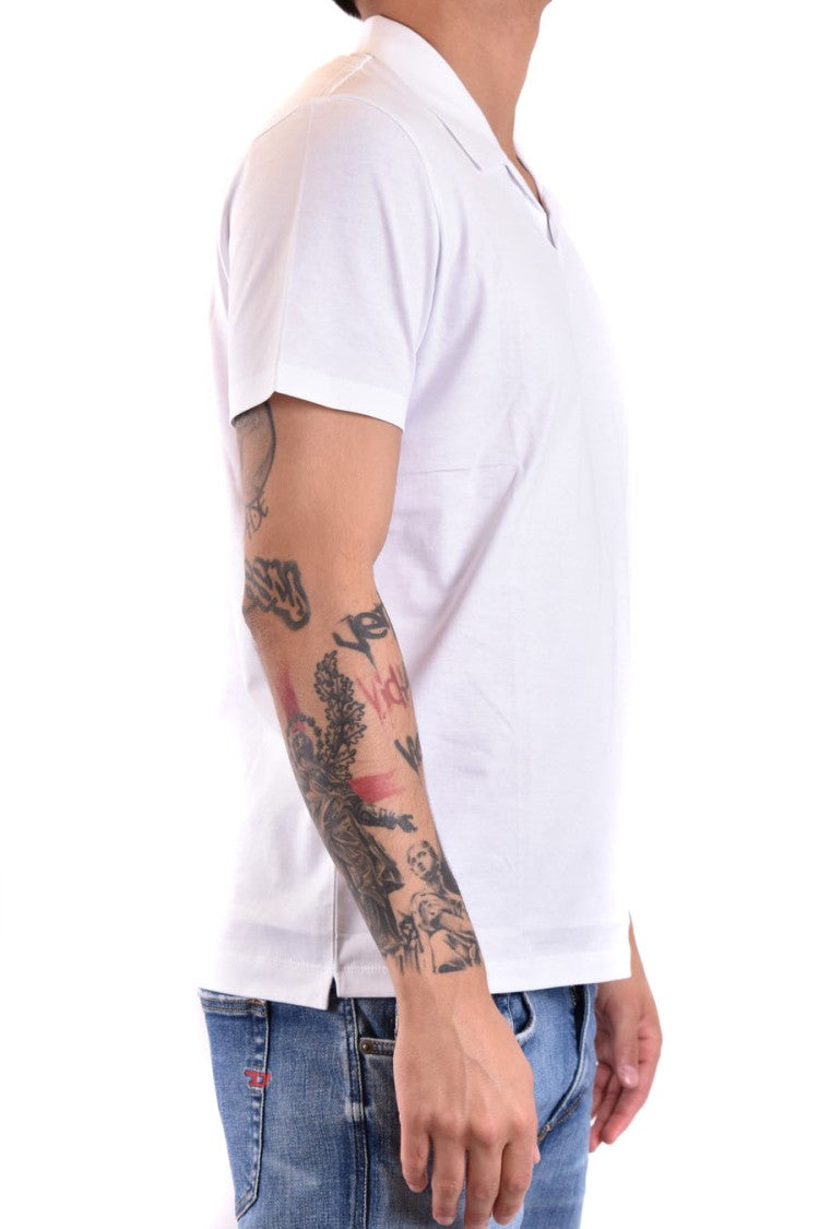 Dondup Classic White Polo Collar T-Shirt