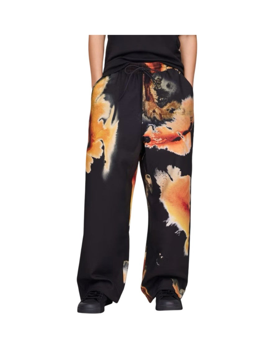 Y-3 Wide-Leg Track Pants With Abstract Floral Print