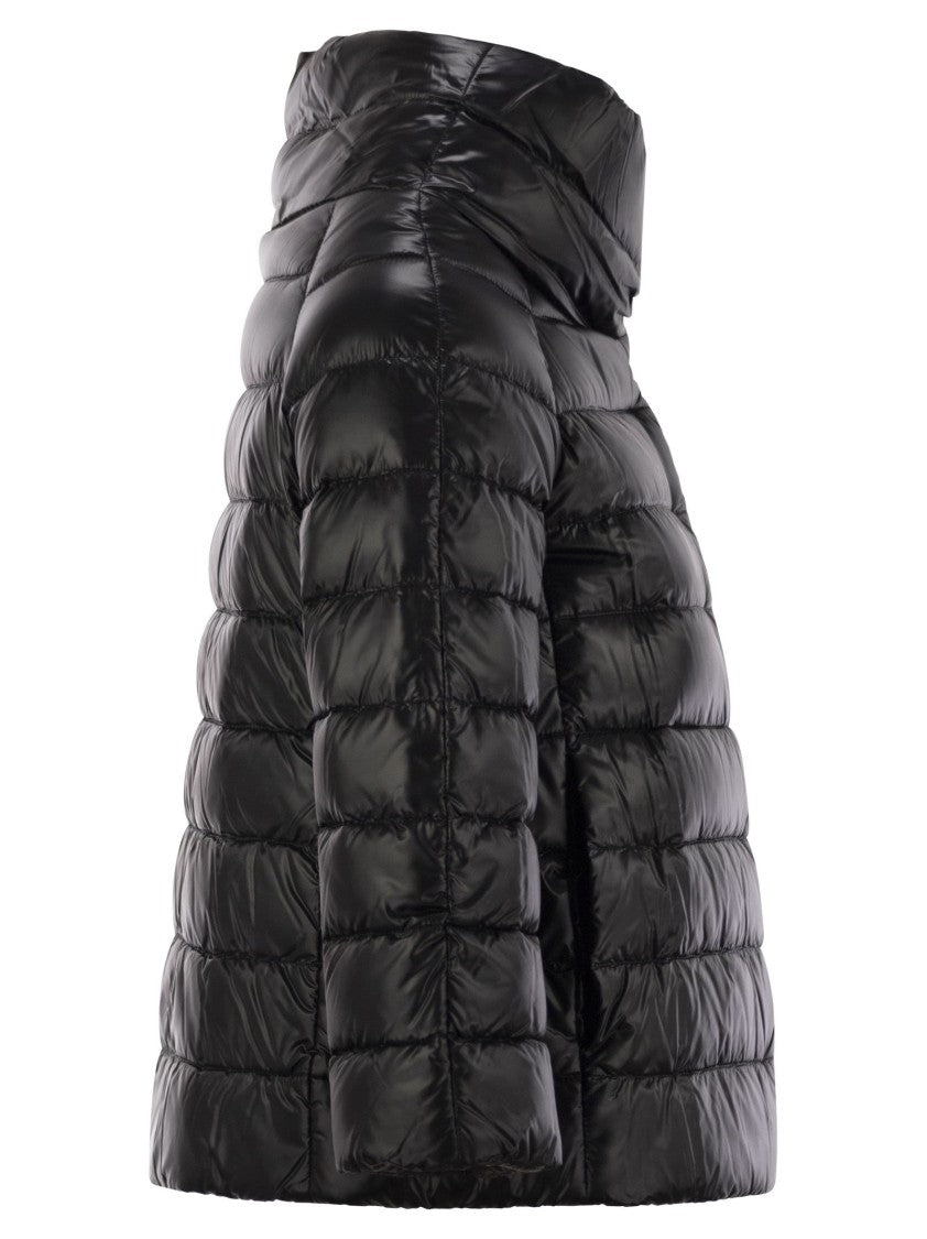 Herno Mini Cape With Jewelled Sleeves