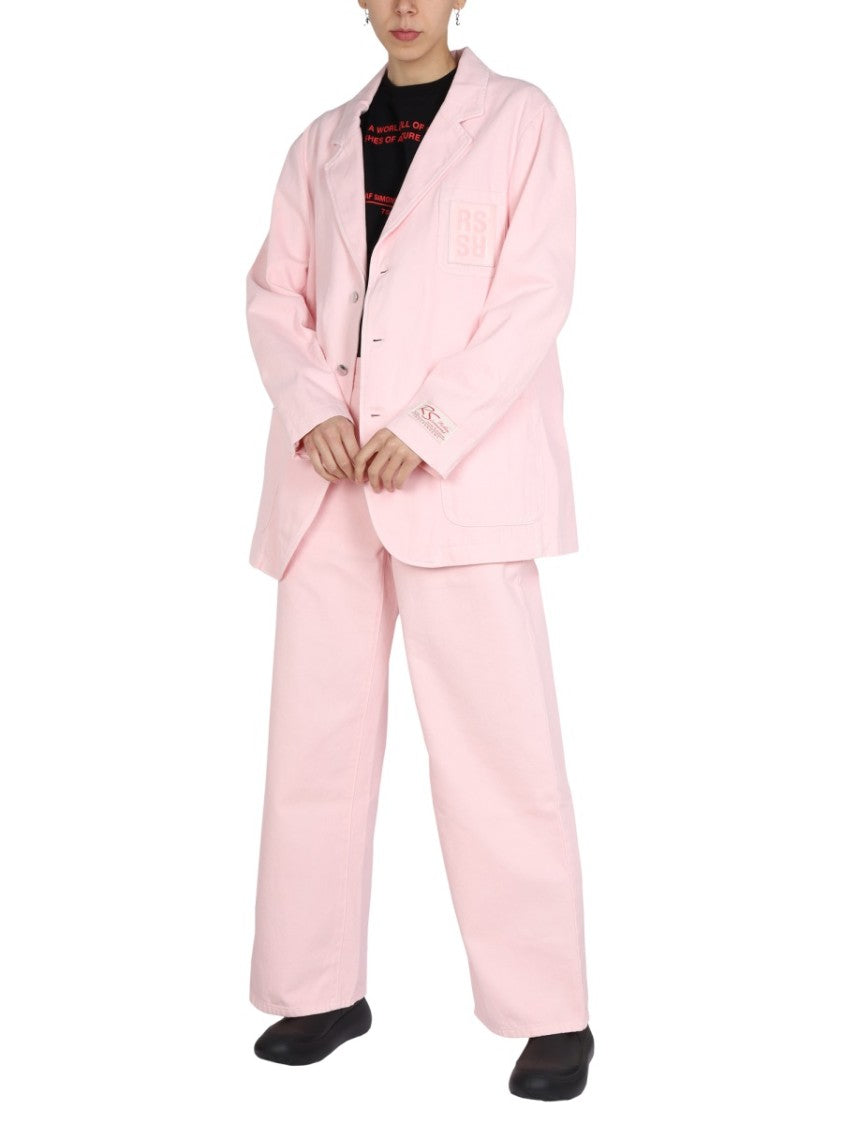 Raf Simons Relaxed Oversized Jacket With Notched Lapels