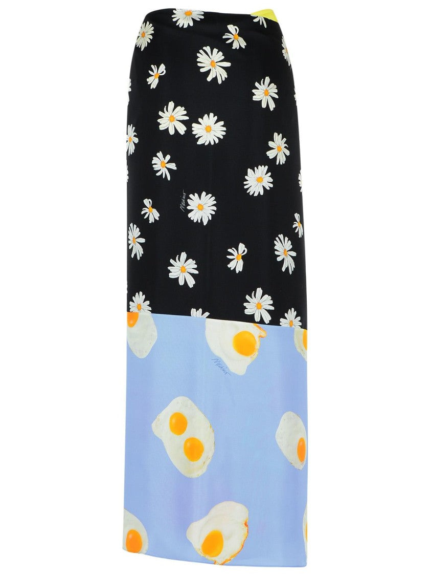 Moschino Patchwork' Black Silk Skirt