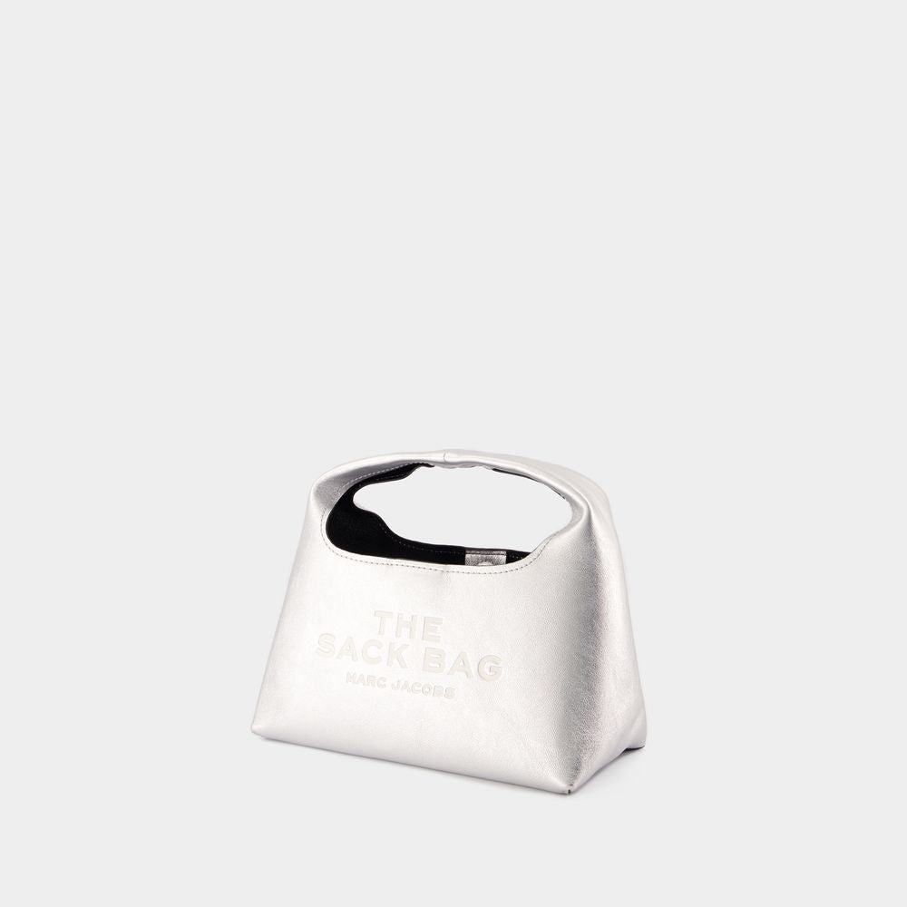 Marc Jacobs The Mini Sack Purse - Leather - Silver