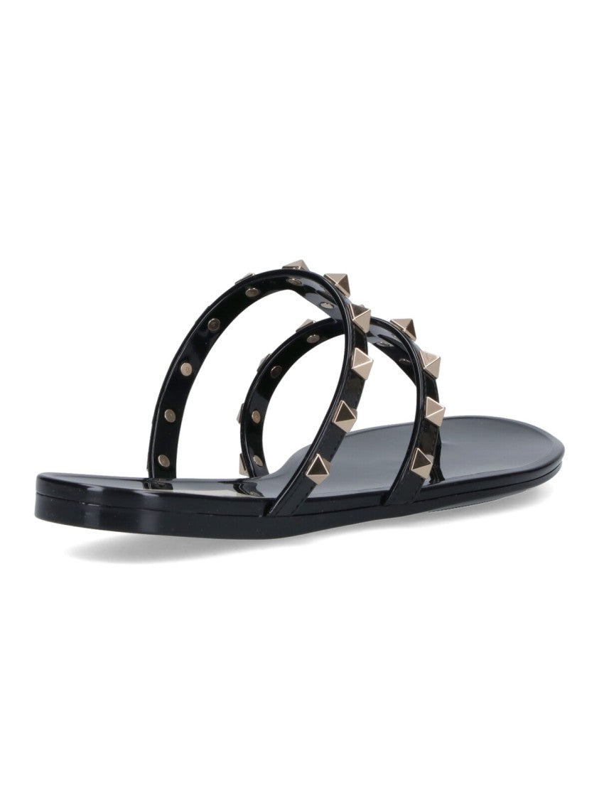Valentino Garavani Glossy Black Sandals