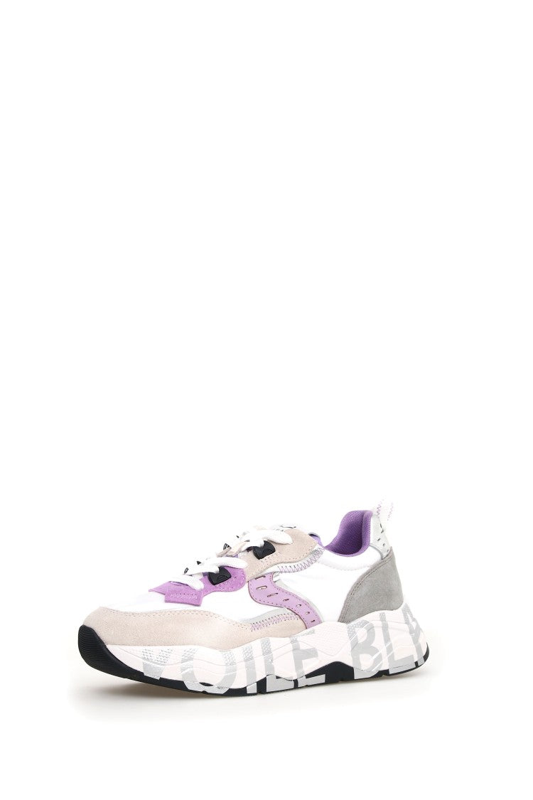 Voile Blanche Light Pink Sneakers With Soft Textures