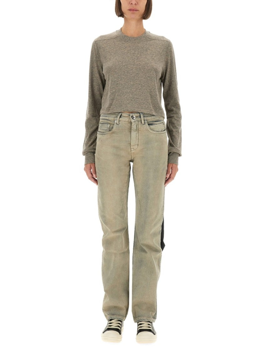 Drkshdw By Rick Owens "Ls Cropped Small Level T" T-Shirt