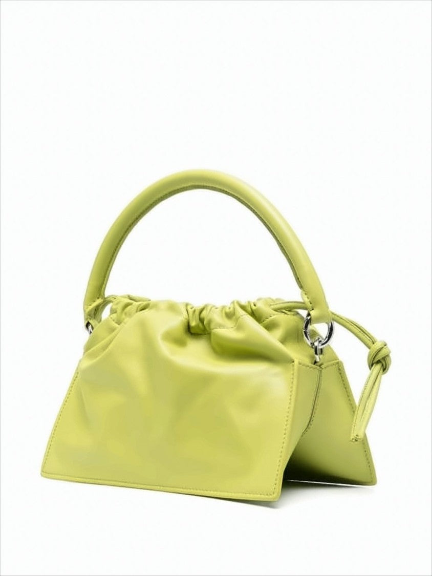 Yuzefi Structured Green Cowhide Leather Crossbody Bag
