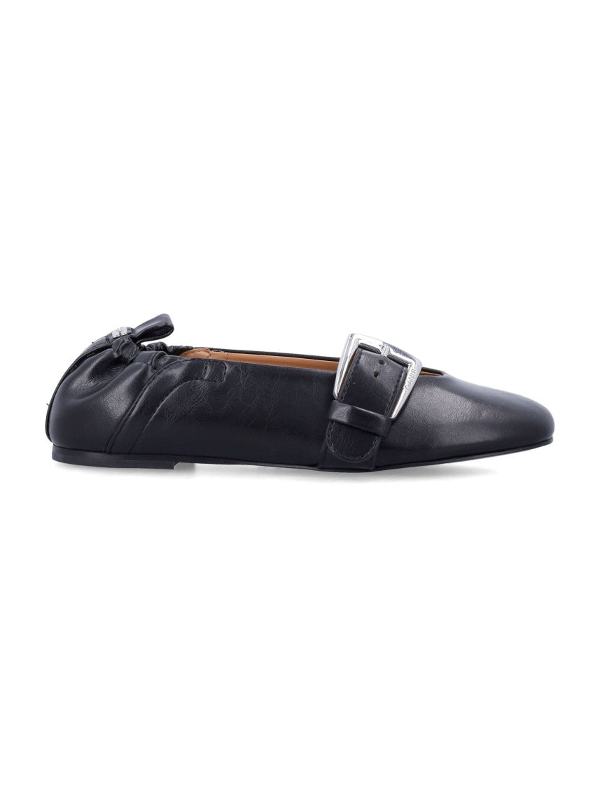 Ganni Butterfly Strap Ballerina