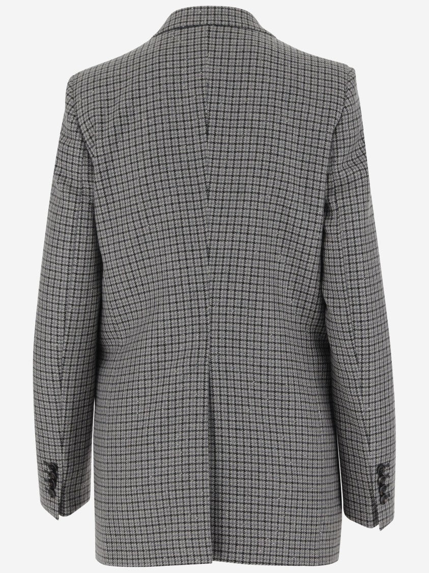 Tagliatore Long Houndstooth Two-Button Jacket