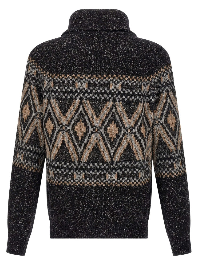 Brunello Cucinelli Geometric Jacquard Cardigan