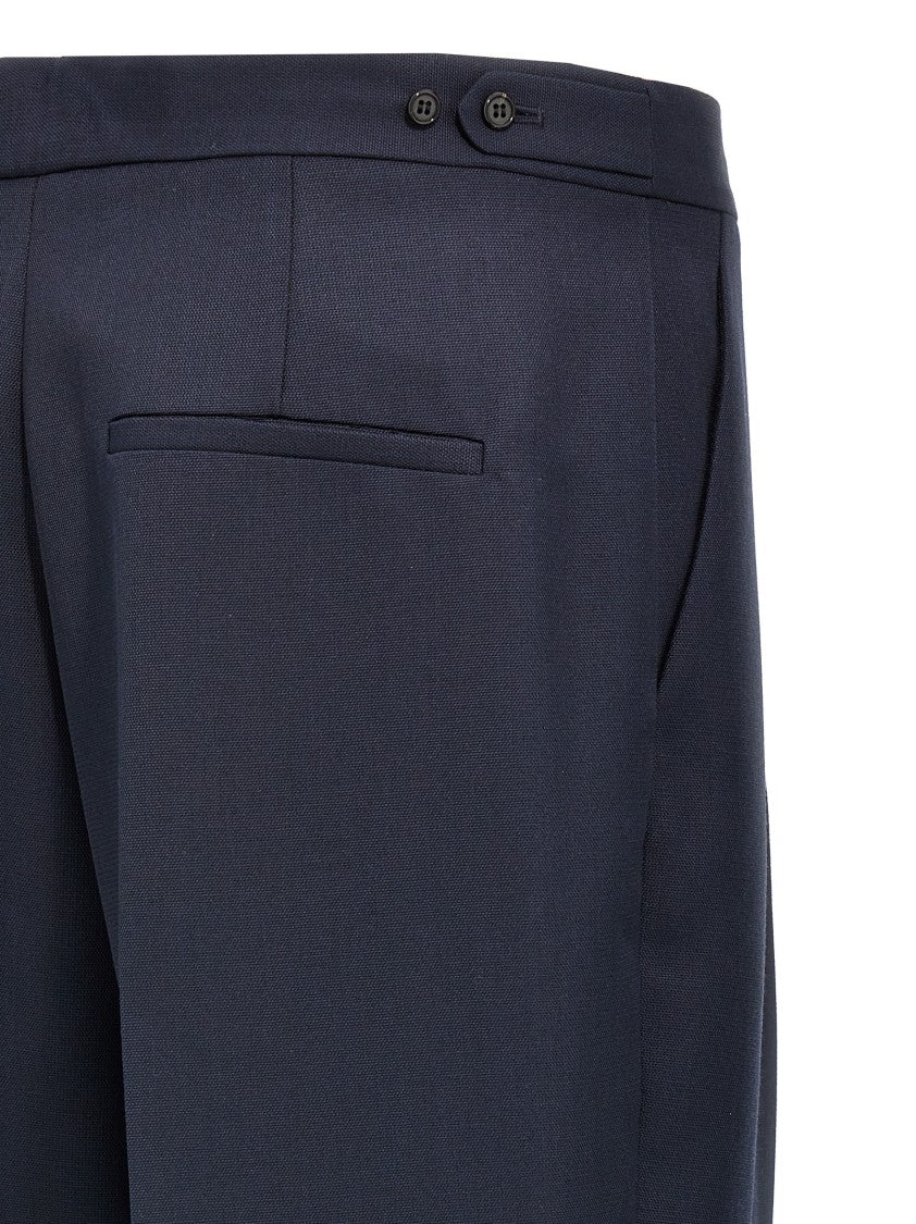 Theory High-Waisted Black Wool Blend Pants