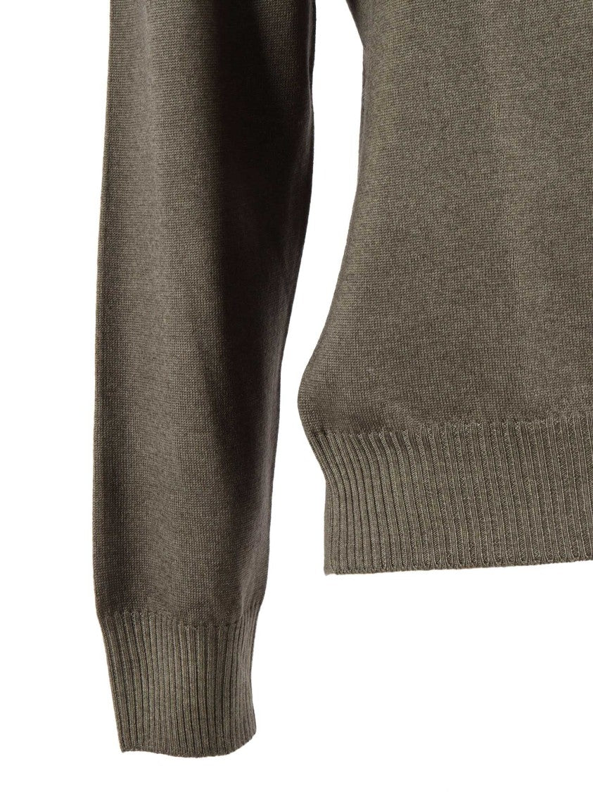 Fay Deep Blue Virgin Wool Crew Neck Sweater
