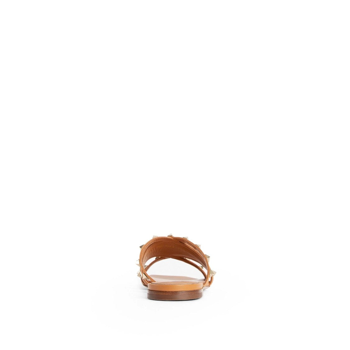 Valentino Rockstud Leather Flat Sandals