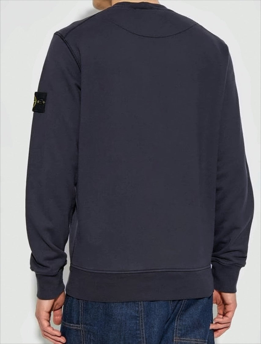 Stone Island Relaxed Fit Long-Sleeve Crewneck Sweatshirt With Distinctive Patch