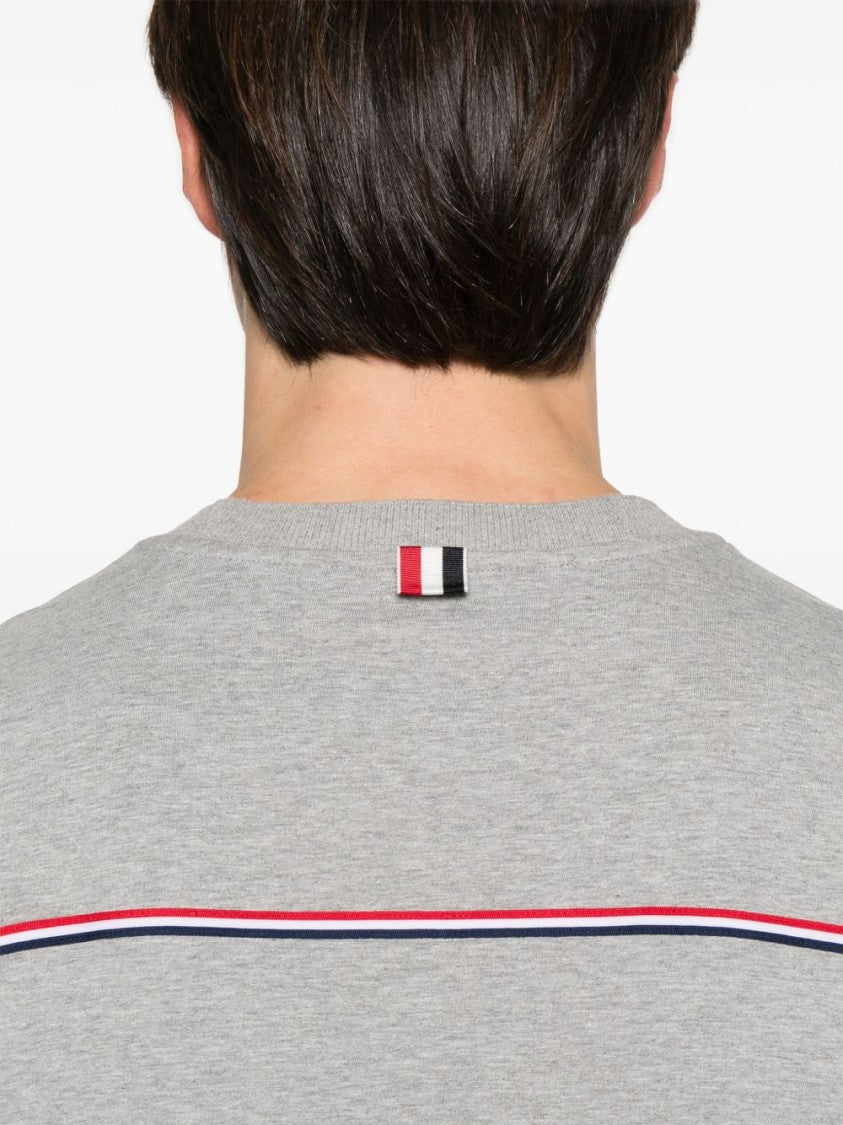 Thom Browne Heather Grey Oversized Short-Sleeve Jersey Tee