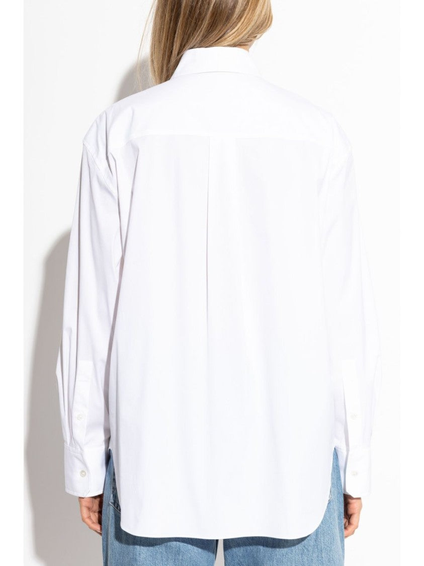 Theory Classic White Cotton Boyfriend Shirt