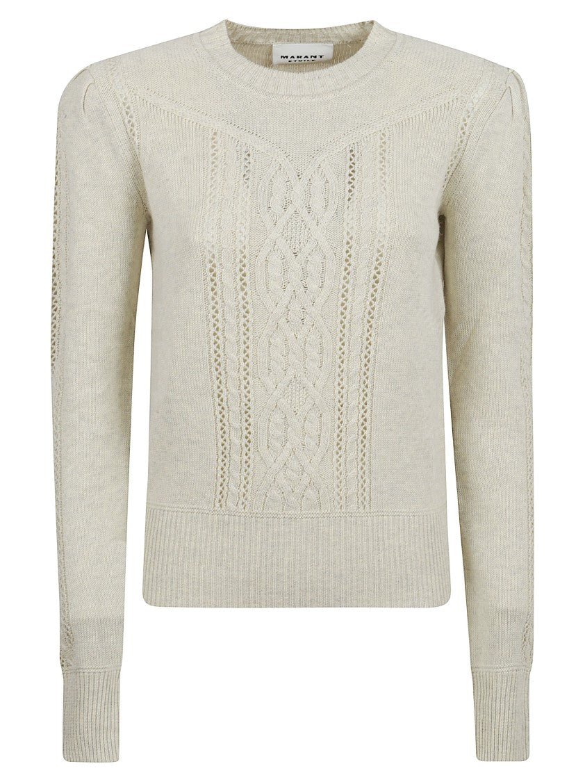 Isabel Marant Twisted Knit Sweater With Embossed Cable Details