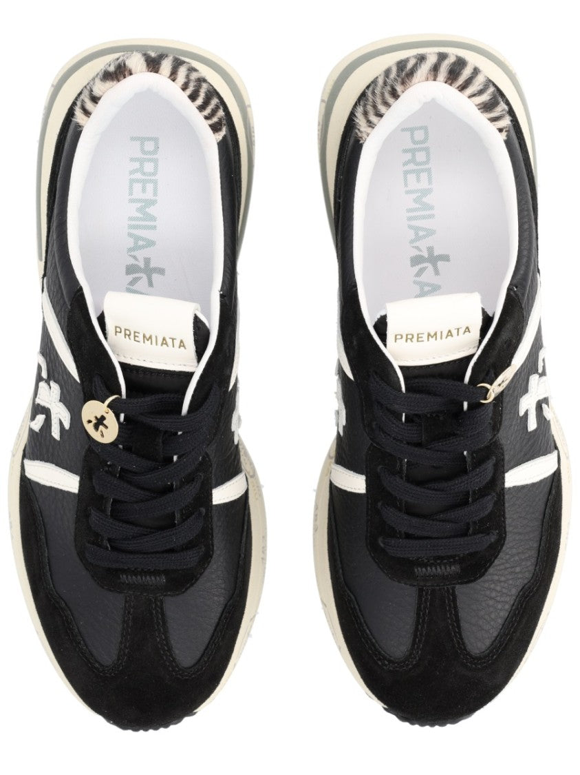 Premiata Dynamic Multicoloured Sneakers With Zebra Print Accents