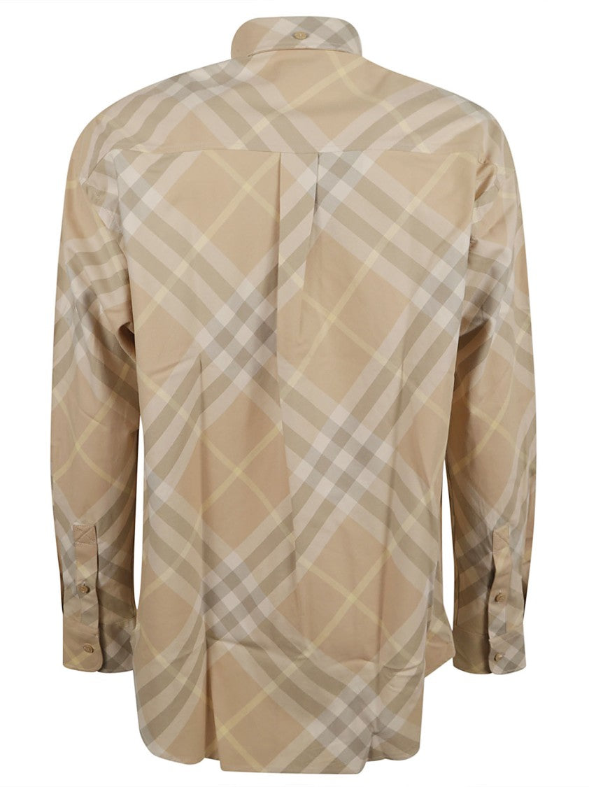 Burberry Plaid Button-Down Shirt With Tailored Fit